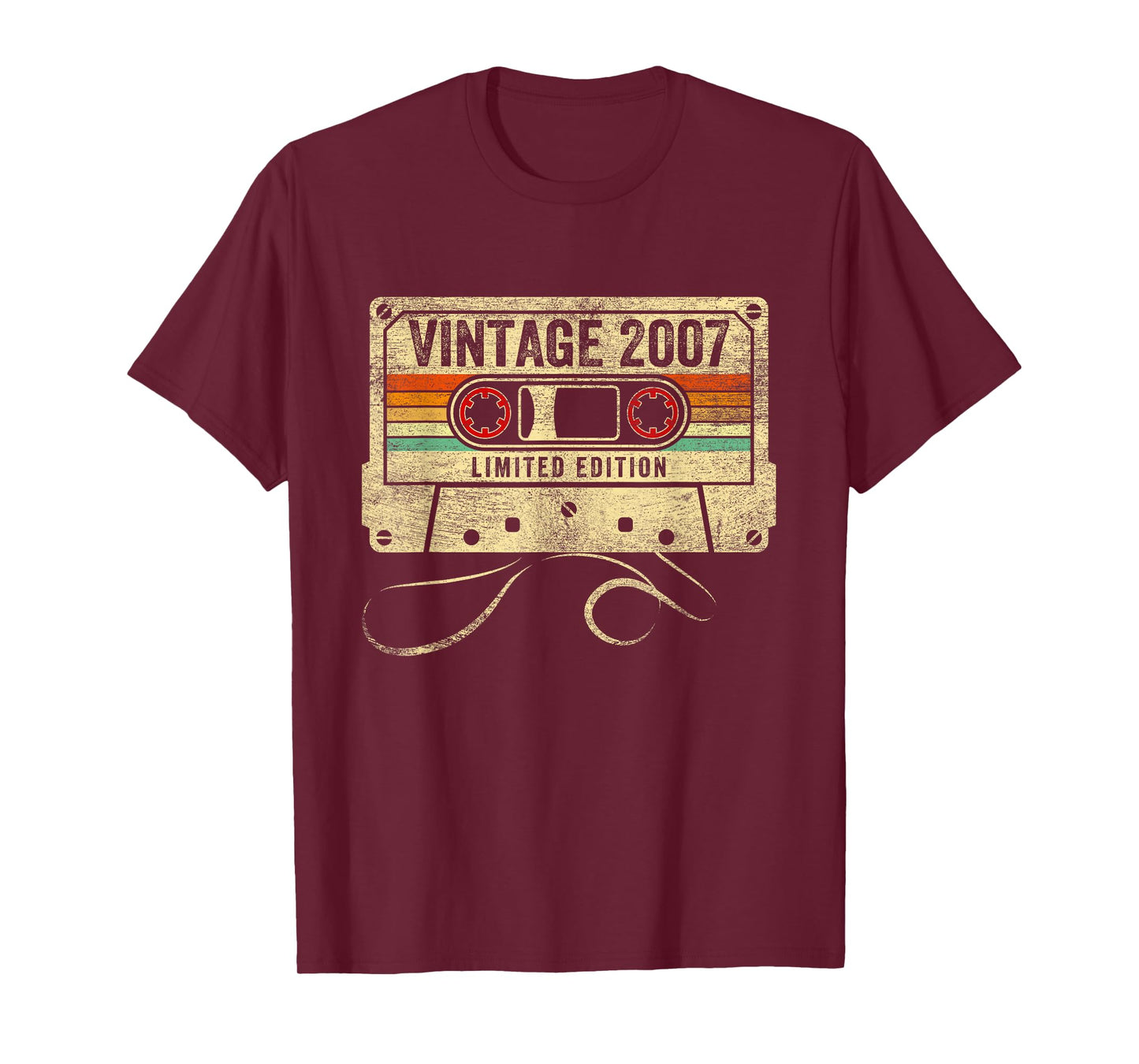 Vintage Made In 2007 18th Birthday Cassette Tape 18 Year Old T-Shirt