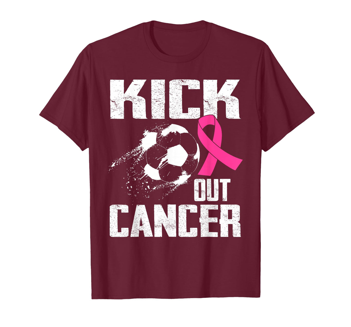 Breast Cancer Survivors Kick Out Cancer Soccer Ball Support T-Shirt