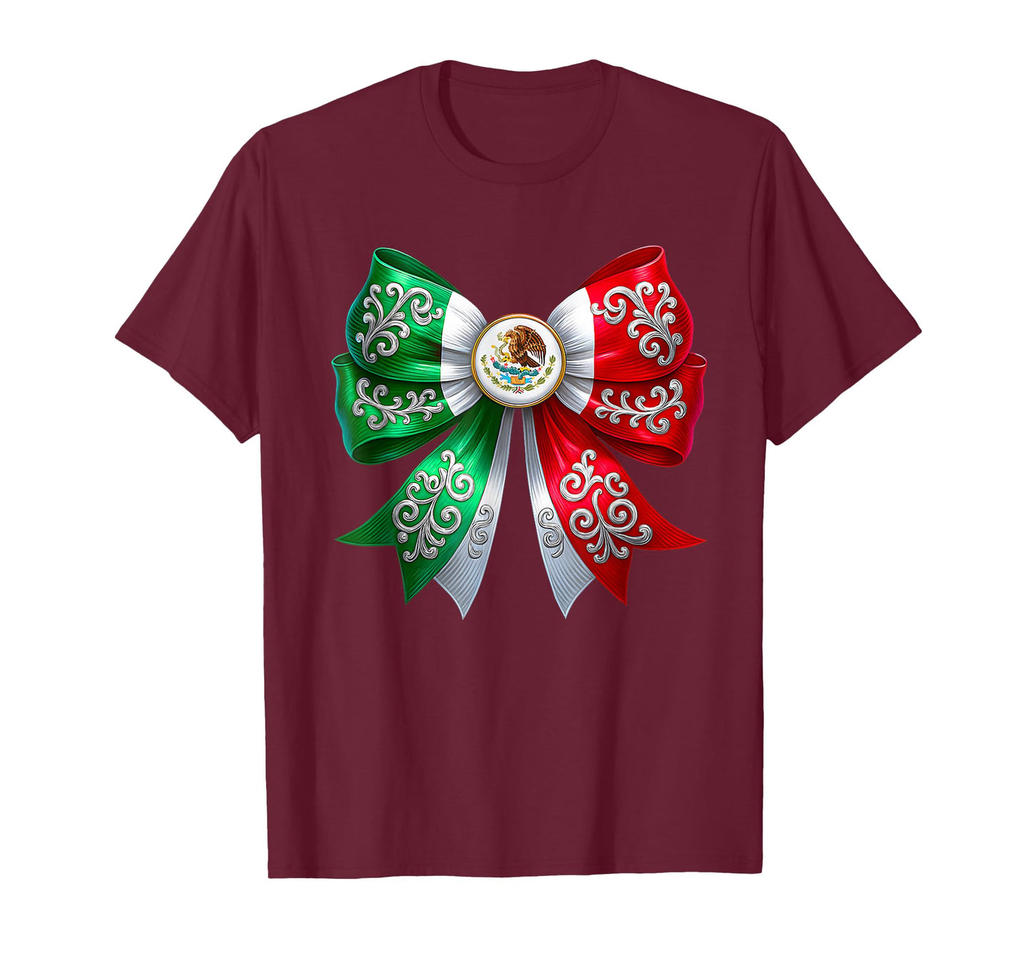 Coquette Bow Viva Mexico Mexican Independence Day T-Shirt