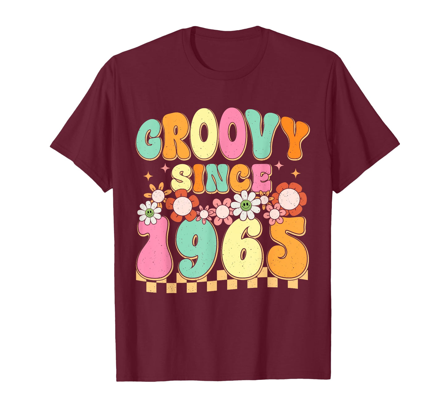 Groovy Since 1965 60 Year Old Flower 60th Birthday Vintage T-Shirt