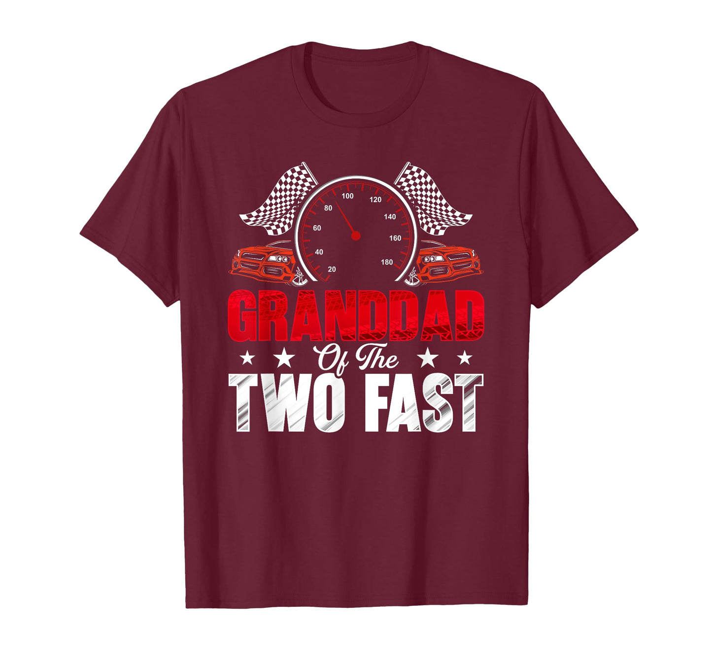 Granddad of The Two Fast Second Birthday Racing Car Family T-Shirt