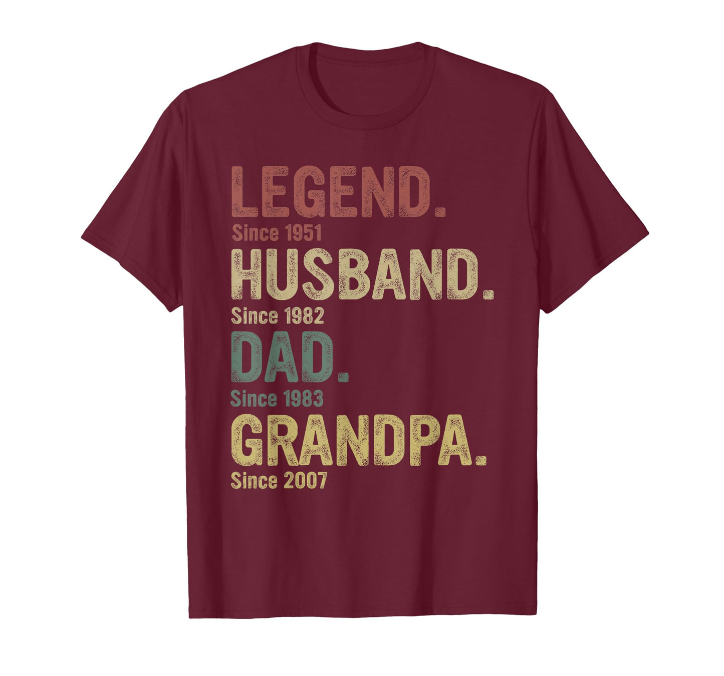 Legend Husband Dad Grandpa Since T-Shirt