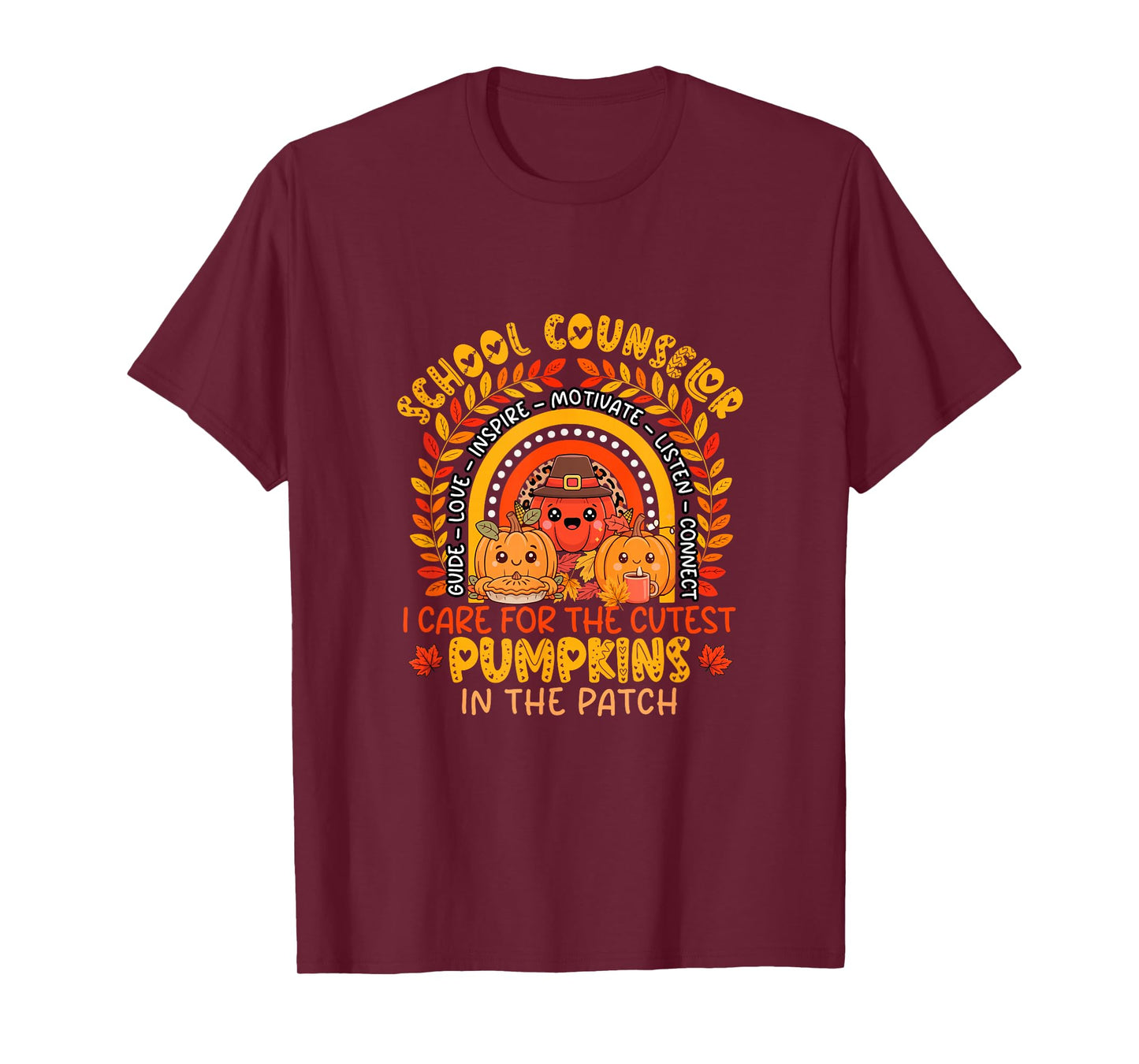 School Counselor I Care for Cutest Pumpkins Thanksgiving T-Shirt