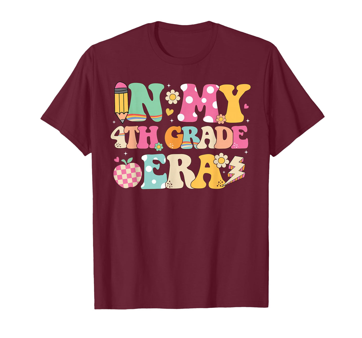 In My 4th Grade Era Girl Back To School Fourth Grade Teacher T-Shirt