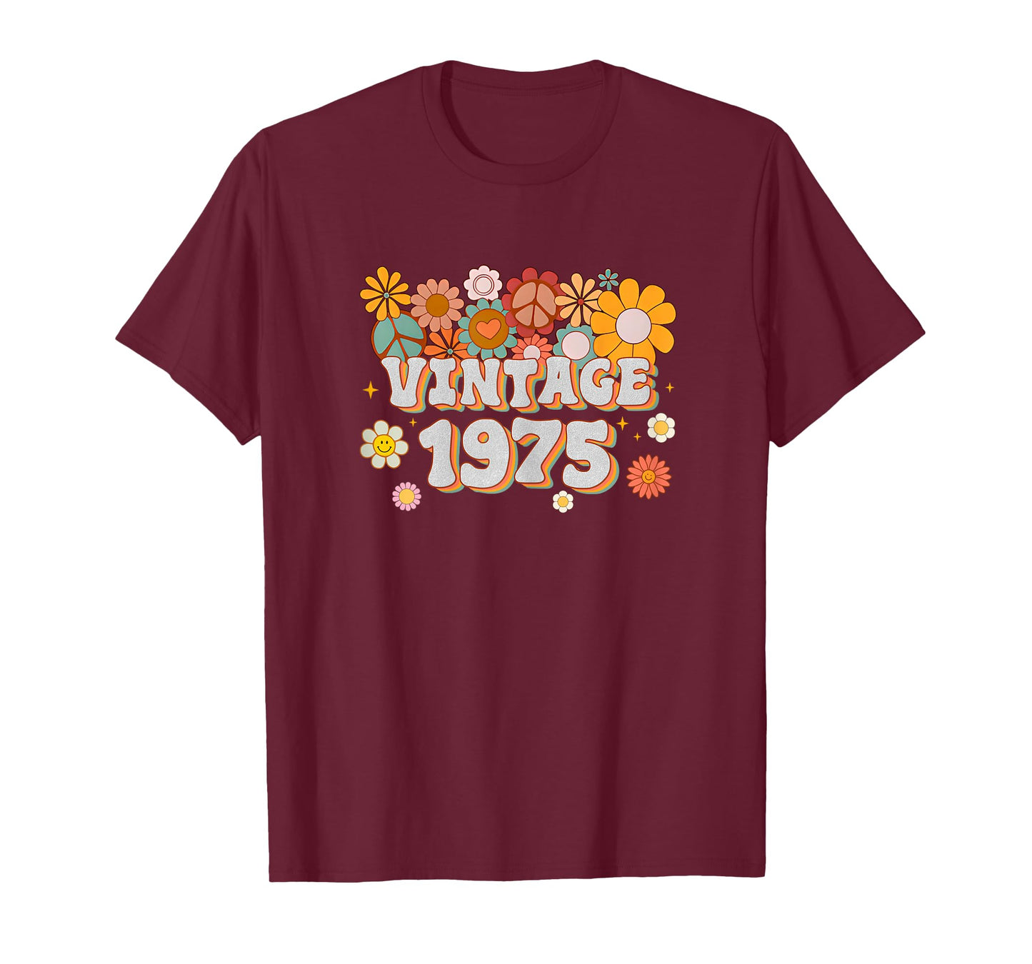 Vintage 1975 48th Birthday Gift Retro 48 Years Old Mom Dad T-Shirt
