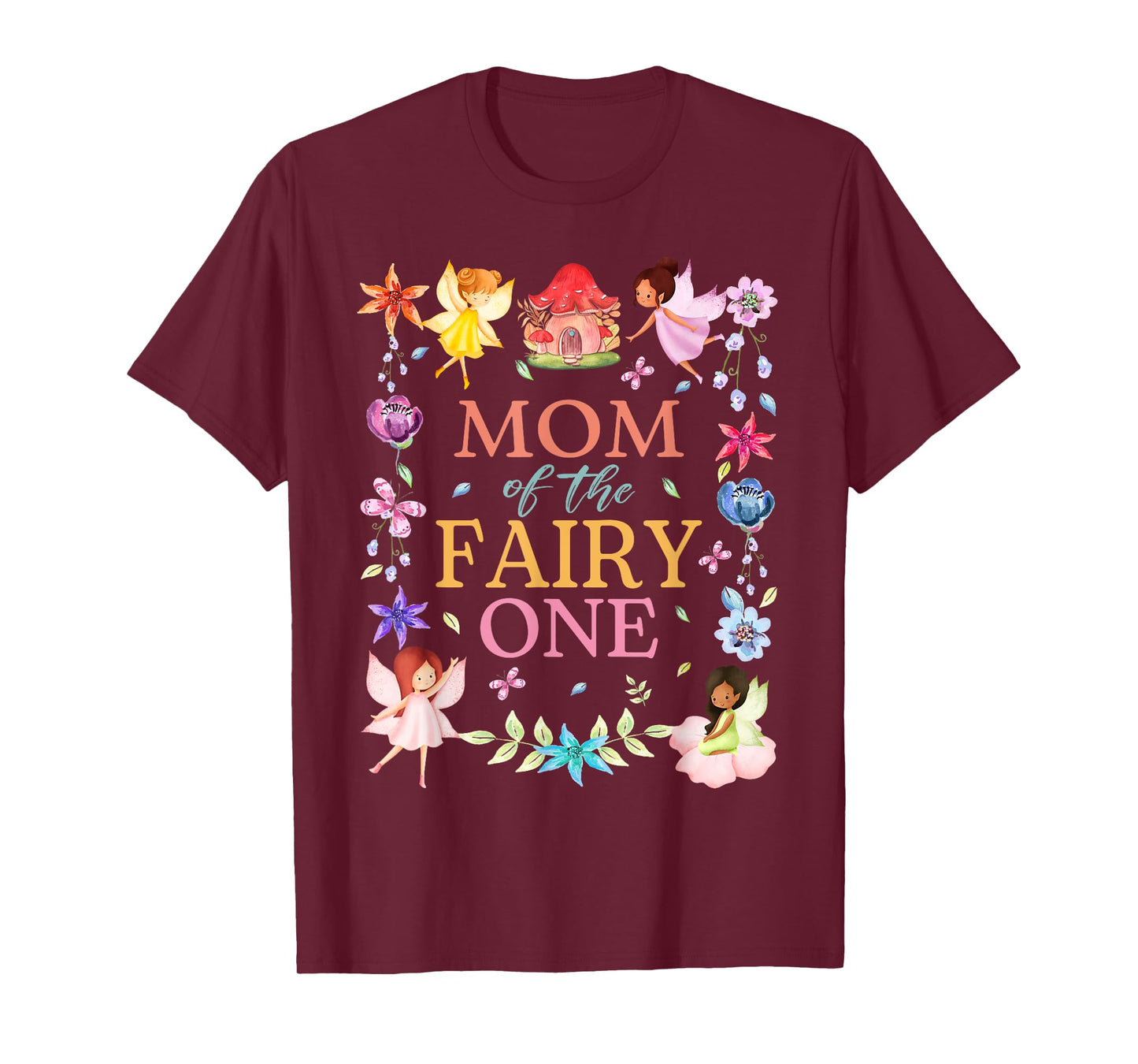Mom of The Birthday Fairy One 1st Bday Matching Family T-Shirt