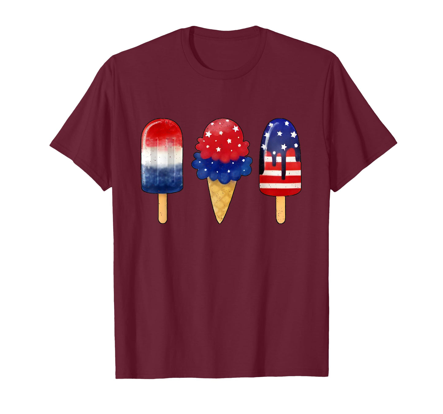 4th Of July Cute Popsicle Patriotic Ice Cream Men Women Kid T-Shirt