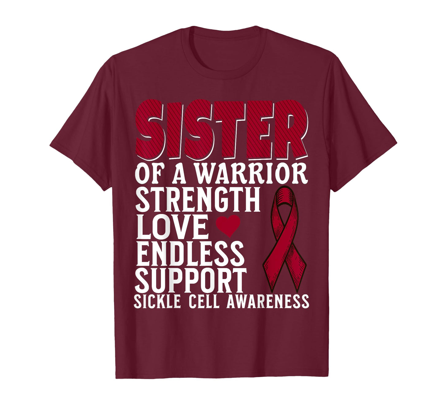 Family Matching Sister of a Warrior Sickle Cell Awareness T-Shirt