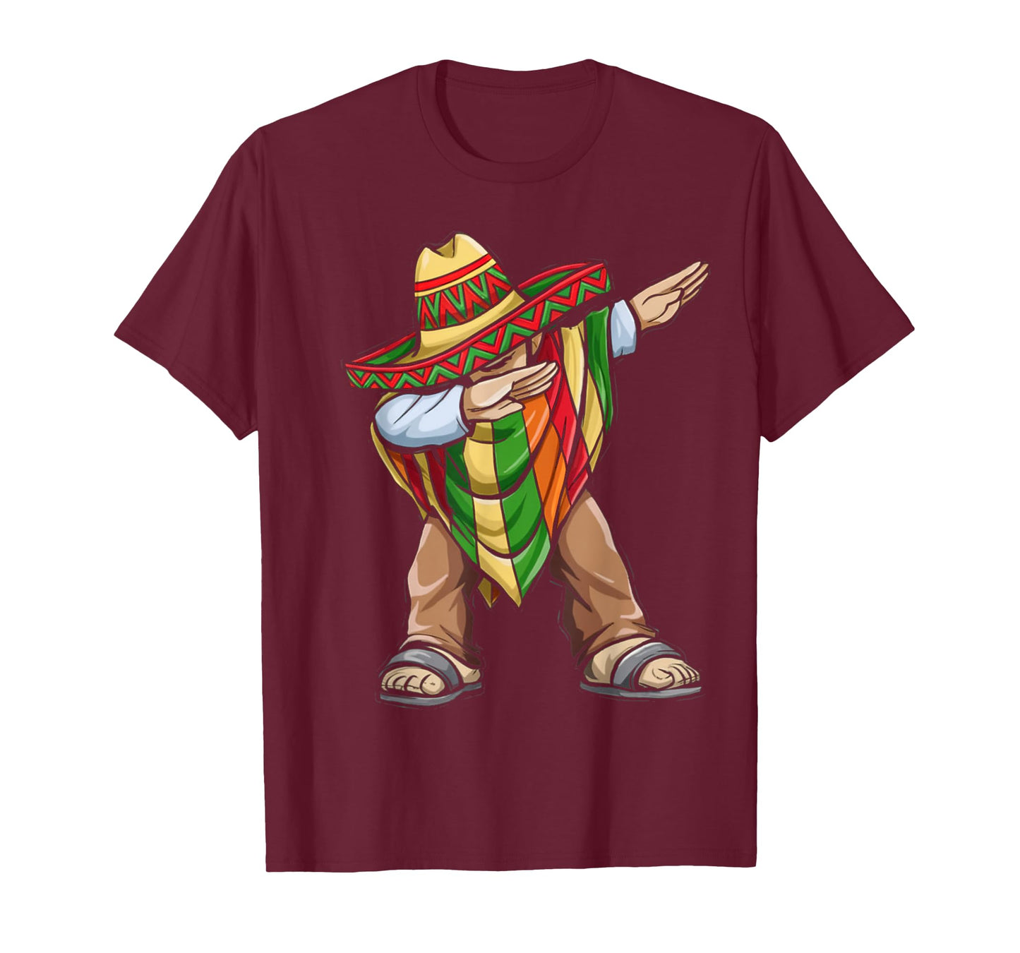 Dabbing Poncho Cinco de Mayo Mexican Sombrero Festival T-Shirt