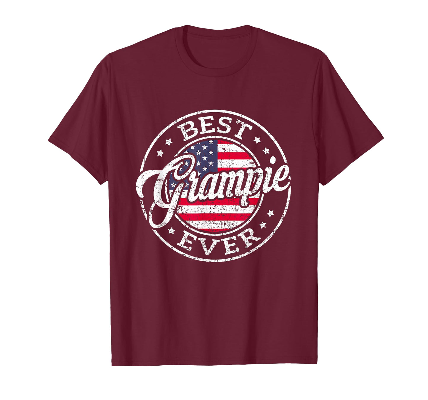 Best Grampie Ever USA Flag Fathers Day Family T-Shirt