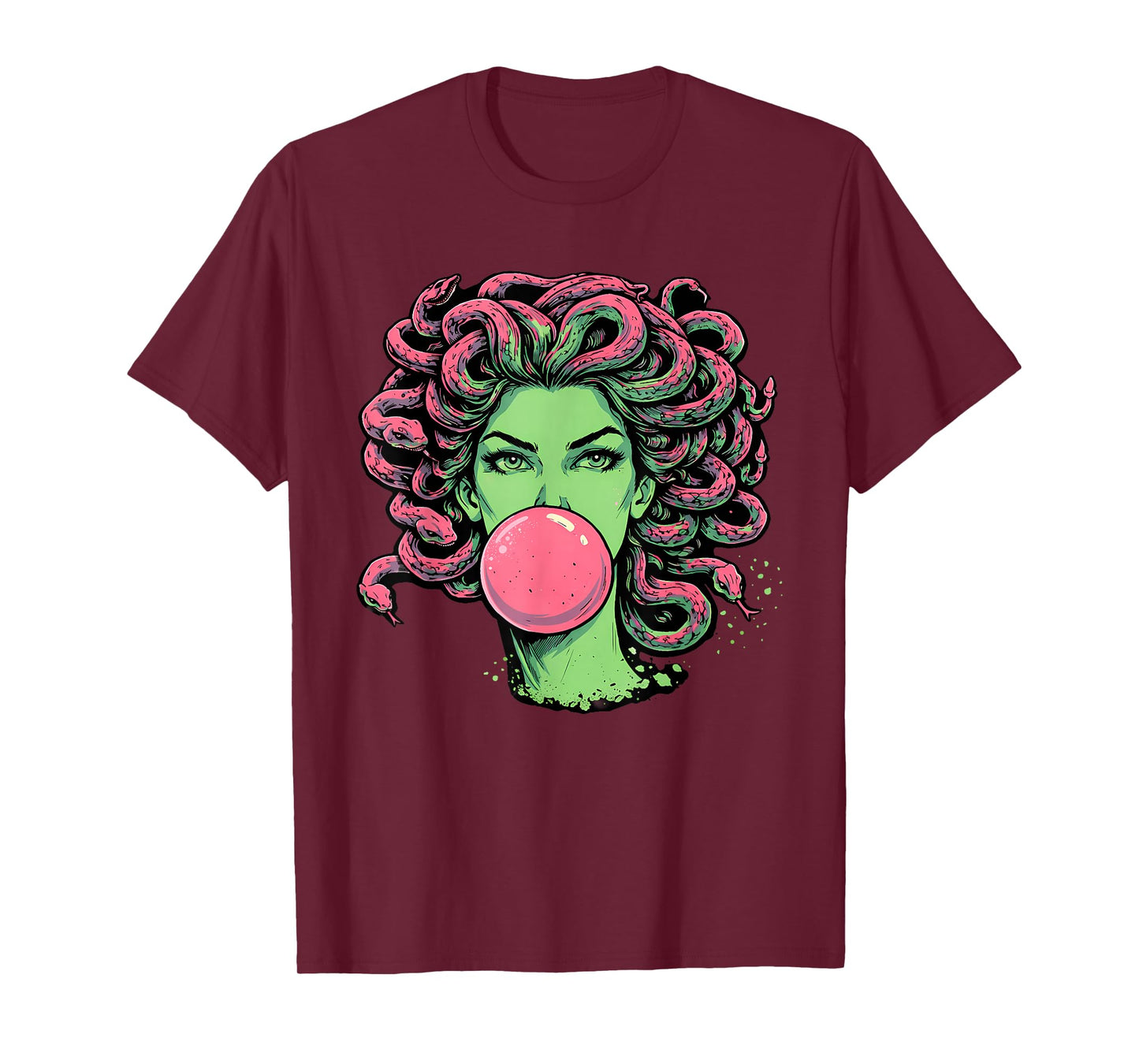 Medusa Bubblegum Greek Mythological Snake Hair Goddess T-Shirt