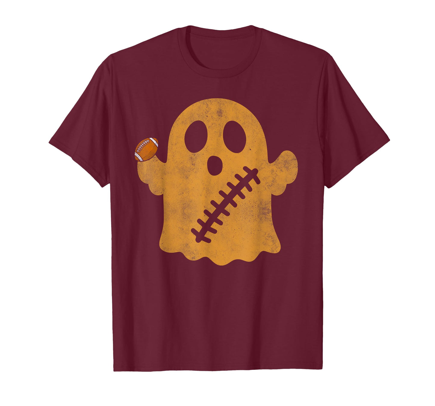 Football Cute Ghost Football Lover Halloween Football Player T-Shirt
