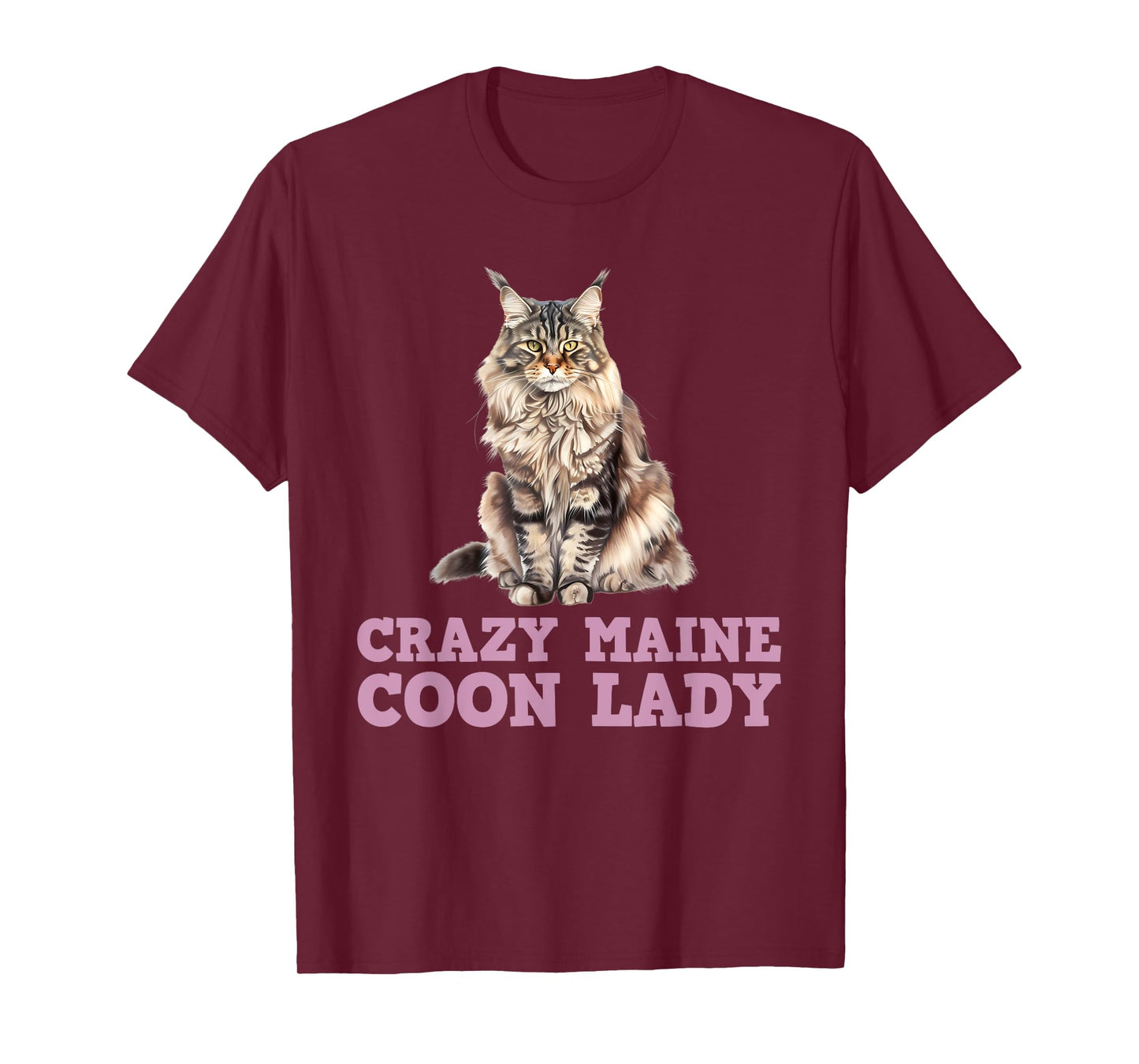 Maine Coon Mama CRAZY MAINE COON LADY Funny Women T-Shirt
