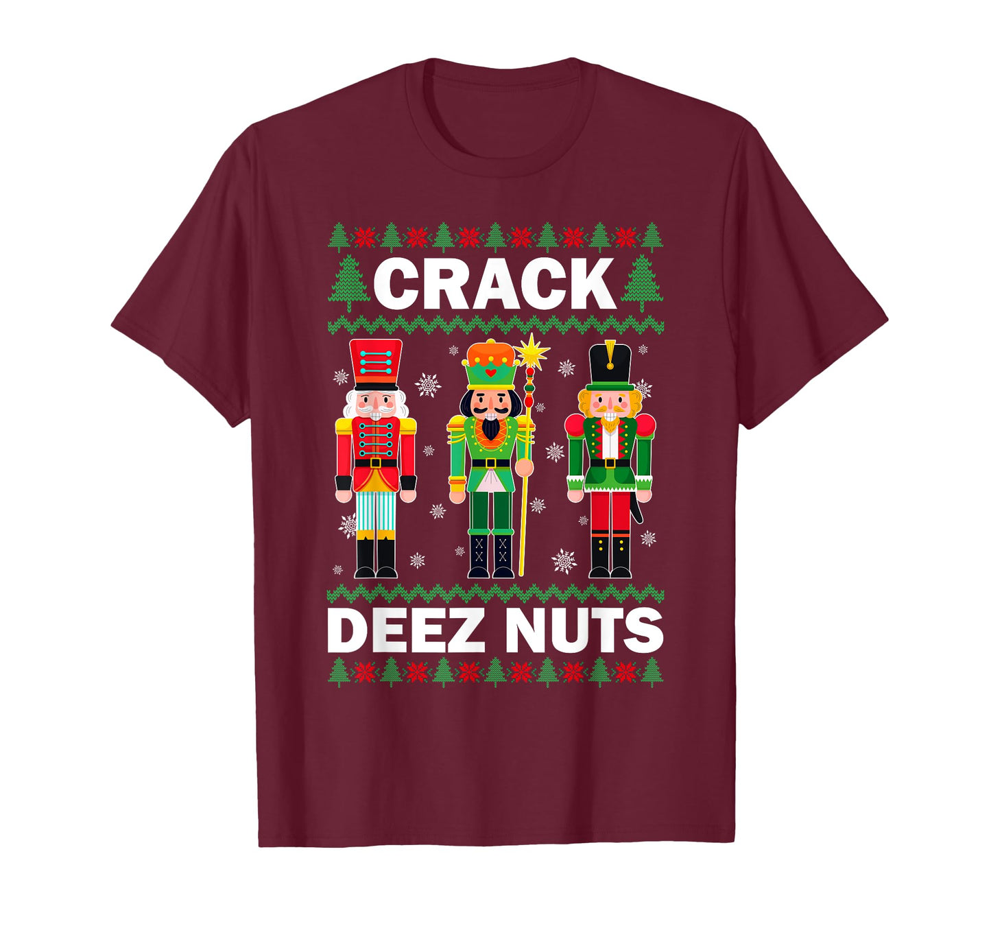 Crack Deez Nuts Funny Christmas T-Shirt