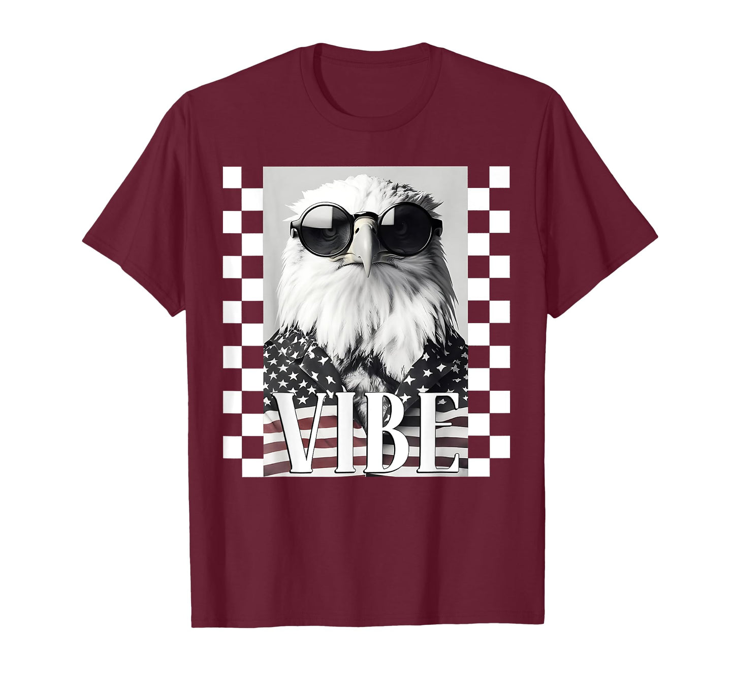 American Flag Patriotic Eagle Vibe Men Boys 4th of July T-Shirt