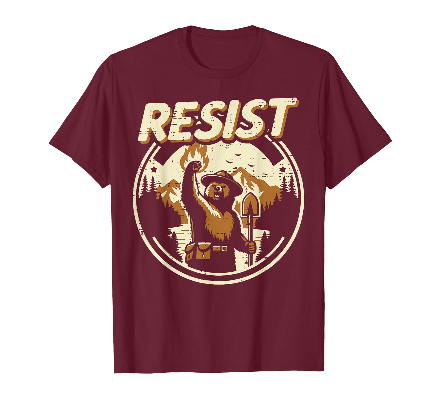 Resist Bear Ranger Fist Protest Civil Rights Men Women Kids T-Shirt