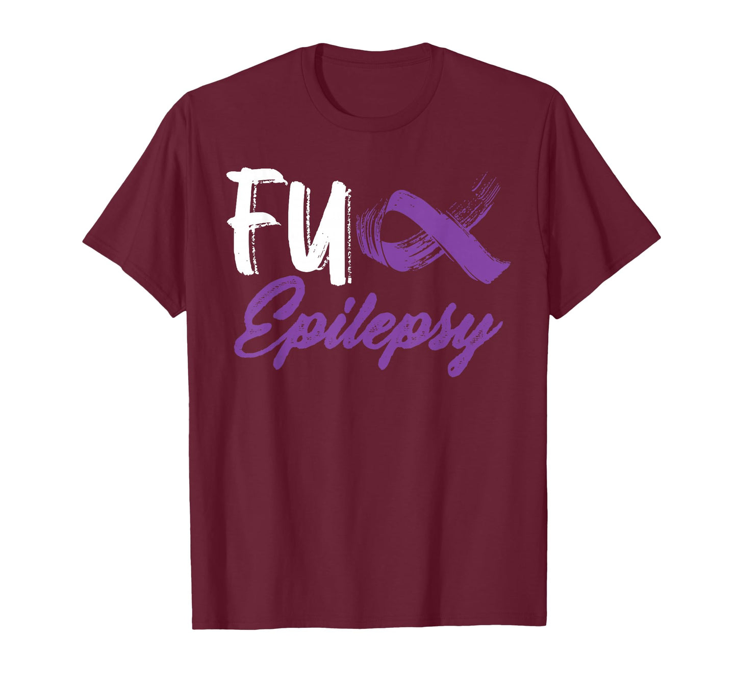 Fuck Epilepsy Awareness Month Warrior Survivor Purple Ribbon T-Shirt