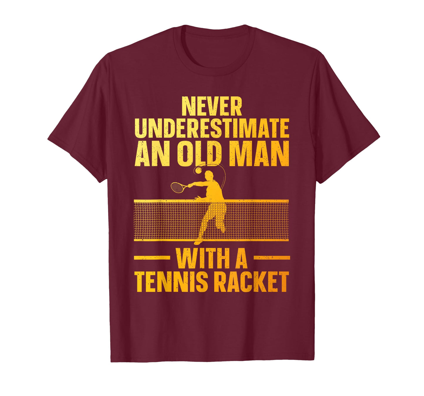 Best Tennis Art For Men Grandpa Tennis Lover Tennis Player T-Shirt