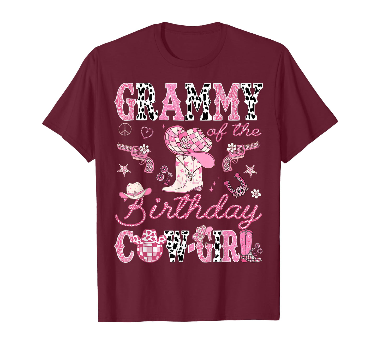 Grammy Of The Birthday CowGirl Pink Disco Rodeo Grammy T-Shirt