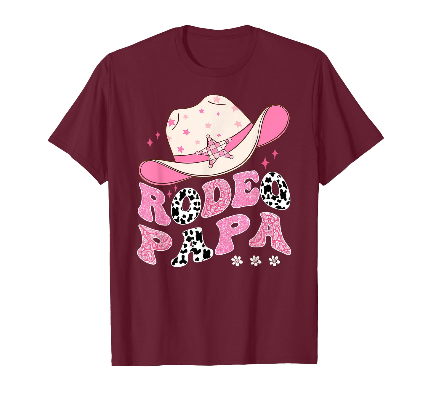 Rodeo Papa Pink CowGirl 1St Birthday Family Matching T-Shirt