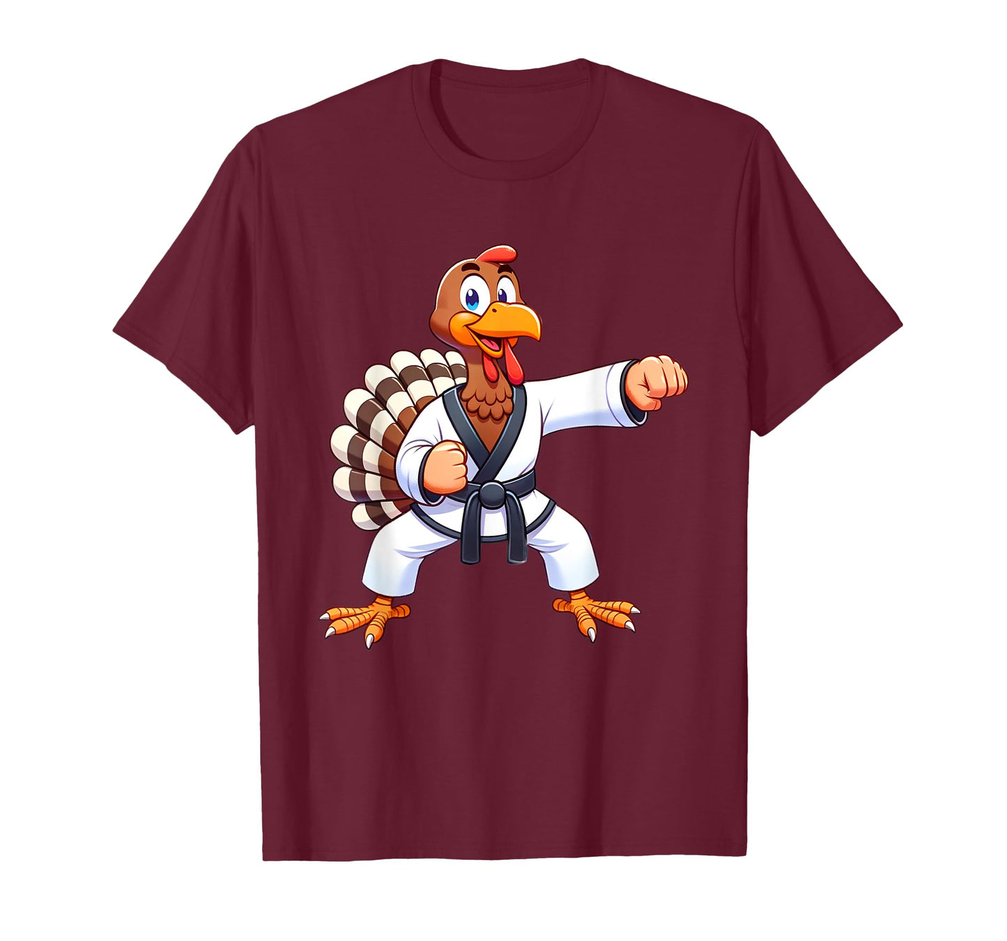 Thanksgiving MMA Kickboxing Judo Karate Turkey Kids Teens T-Shirt