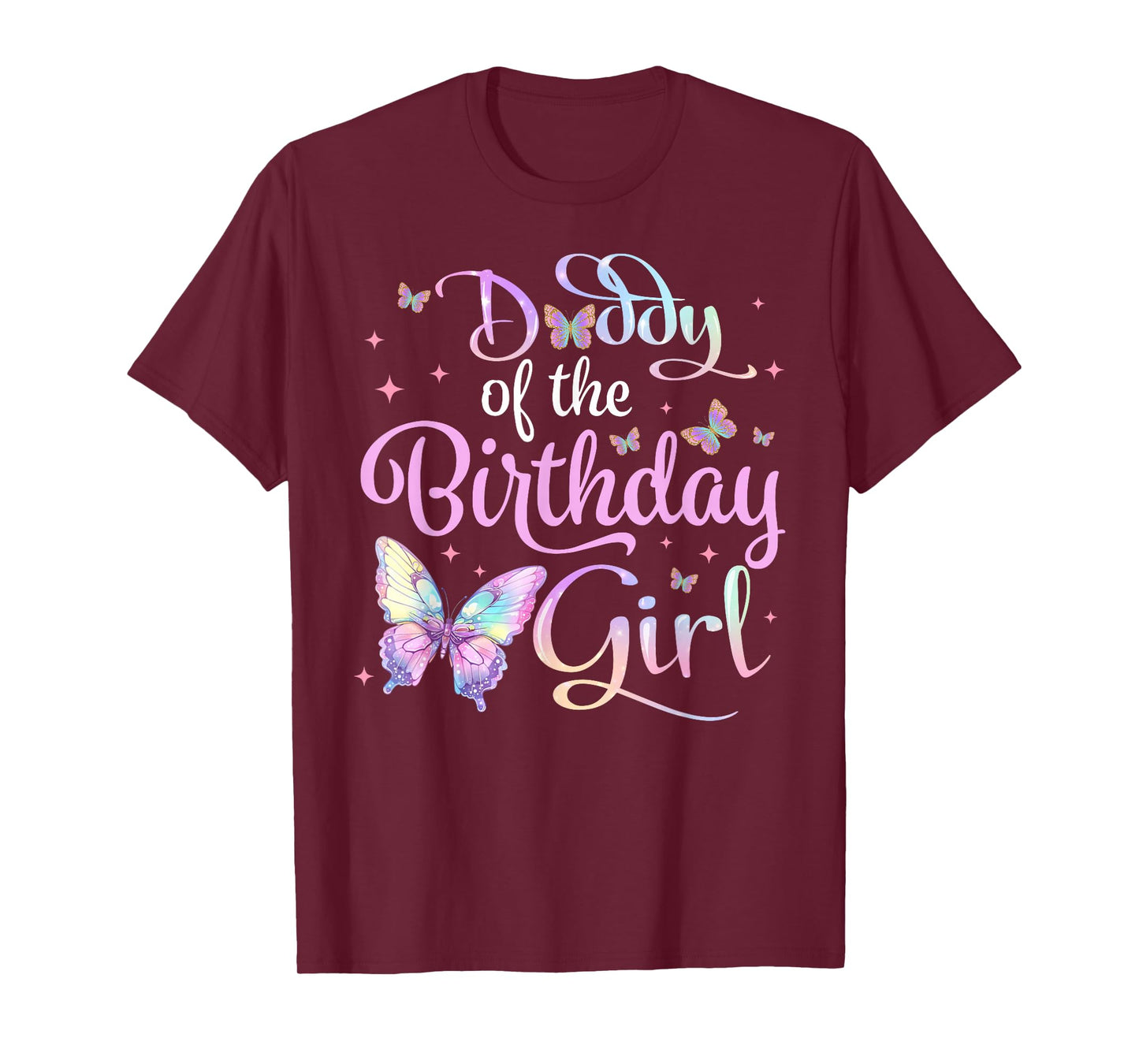 Daddy of The Birthday Girl Butterfly Party Family Matching T-Shirt
