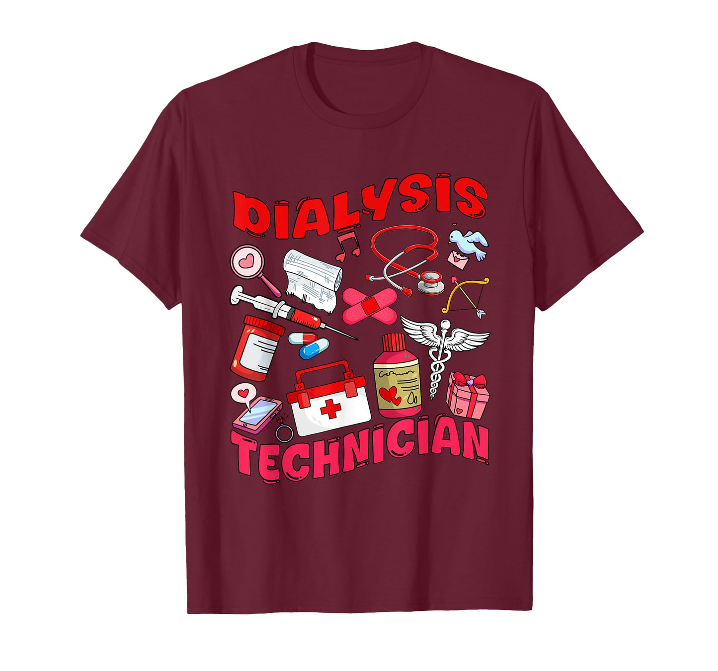 Dialysis Technician Nurse Job Tools Valentine Medical Team T-Shirt