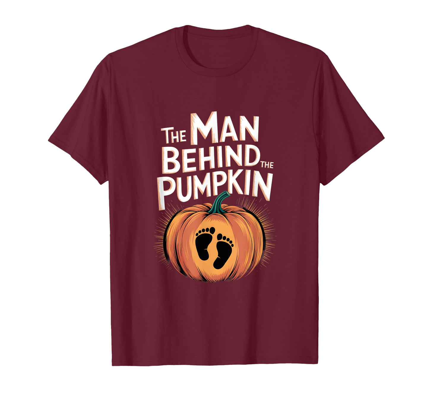 The Man Behind The Pumpkin New Dad Pregnancy Funny Halloween T-Shirt