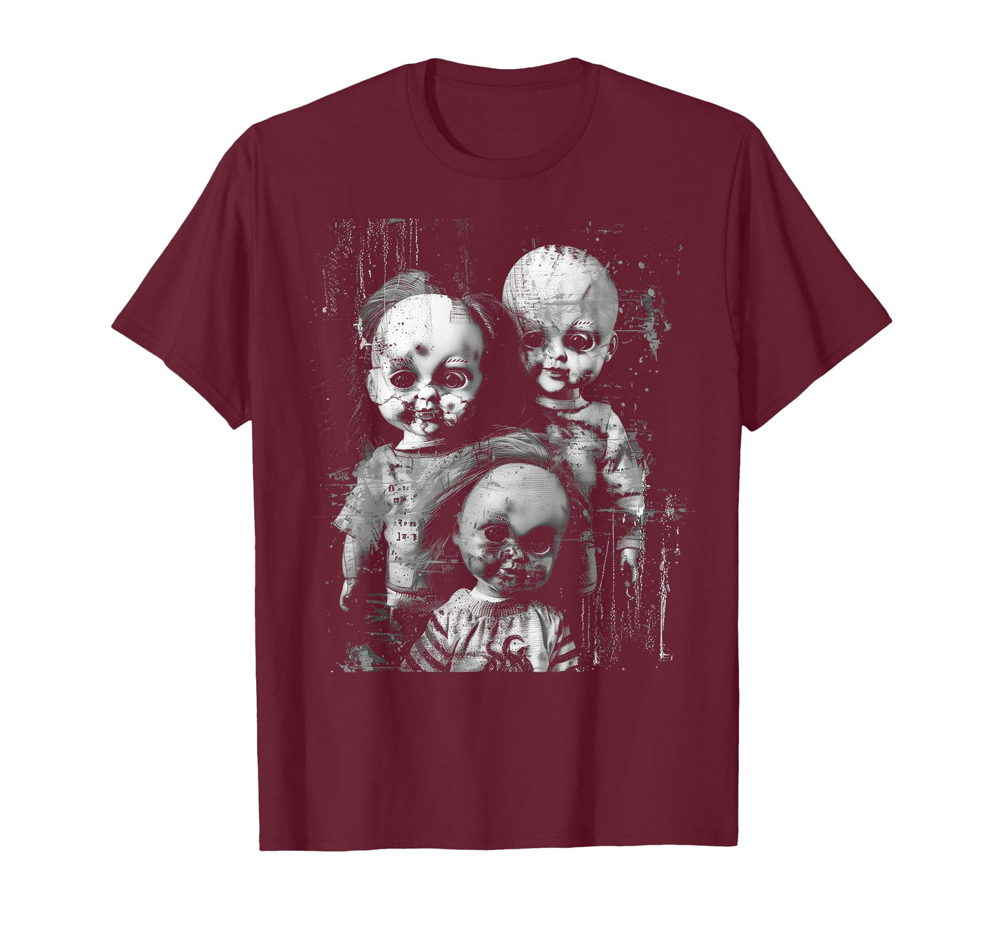Haunted Creepy Doll Horror Toy Halloween Goth Alt Scary Emo T-Shirt