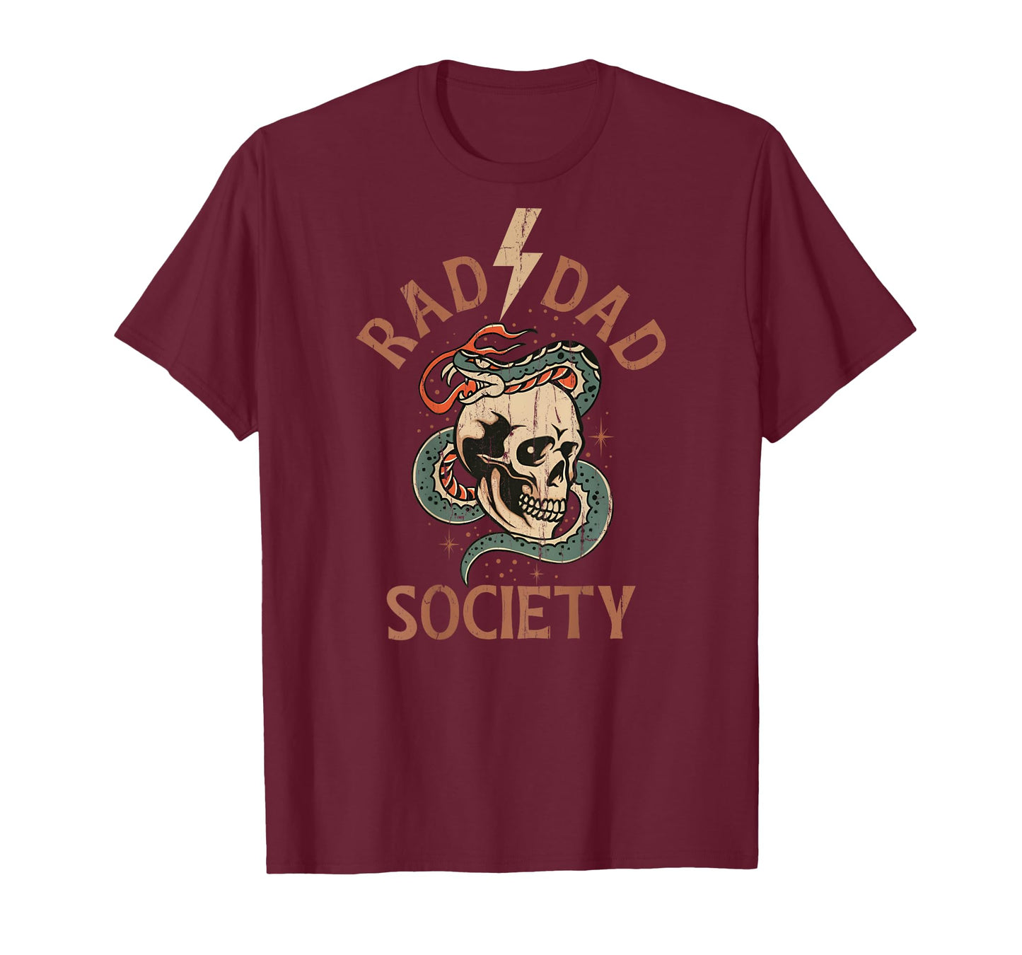 Rad Dad Society, Cool Dad Club, Dad Life - On Back T-Shirt