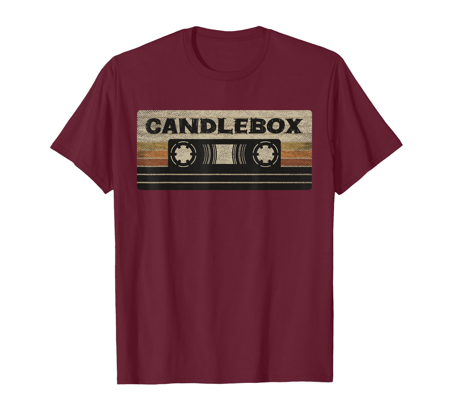 Circle Retro Faded Candles Box 90s Cassette Rock Vintage T-Shirt