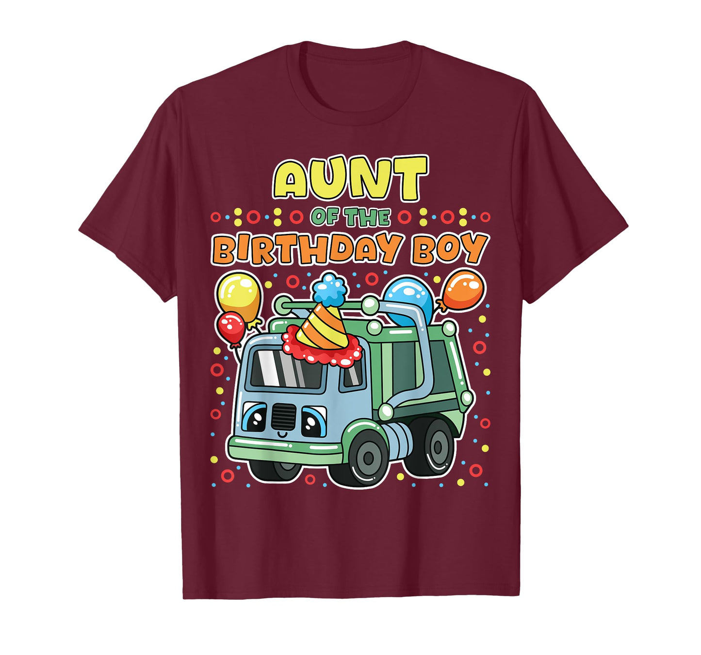 Aunt of the Birthday Boy Recycling Trash Eco Family Party T-Shirt
