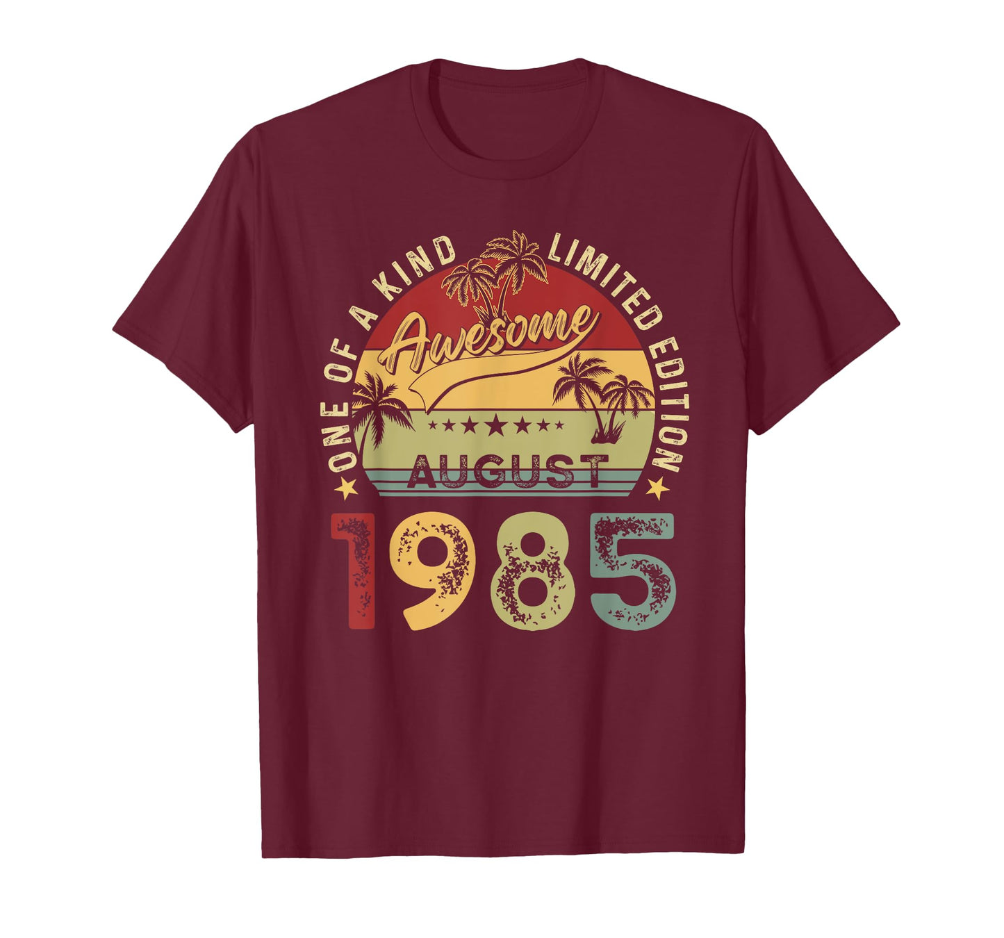 Awesome Since August 1985 Vintage Birthday Gift Men Women T-Shirt