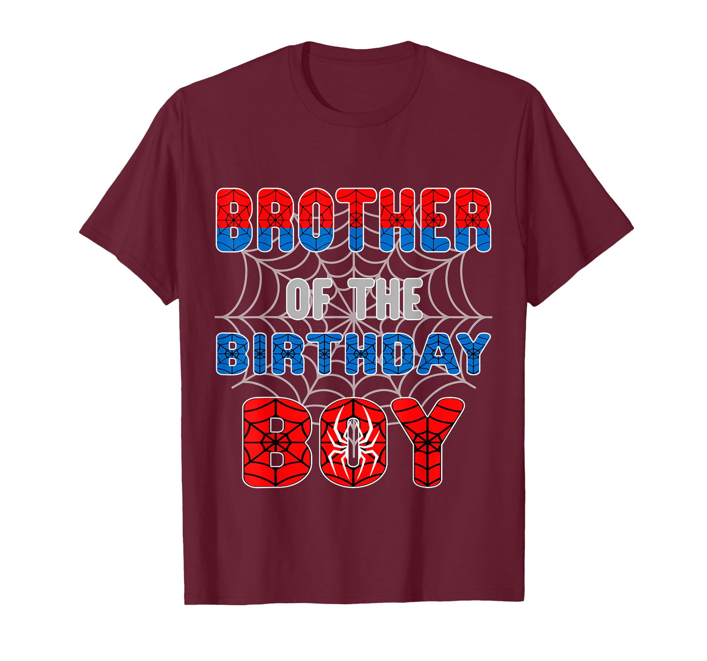 Spider Web Birthday Party Brother of The Birthday Boy T-Shirt