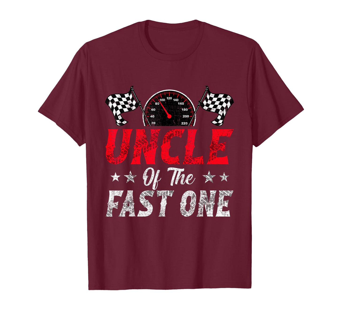 Uncle Of The Fast One 1st Birthday Racing Car Family T-Shirt