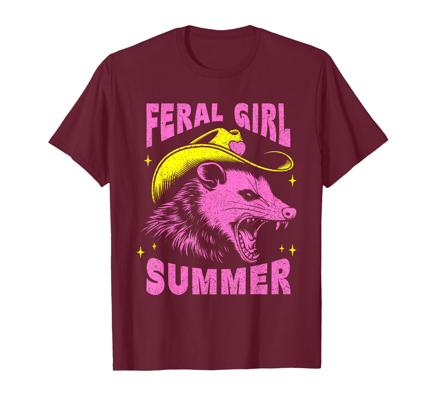 Feral Girl Summer Opossum Vintage T-Shirt