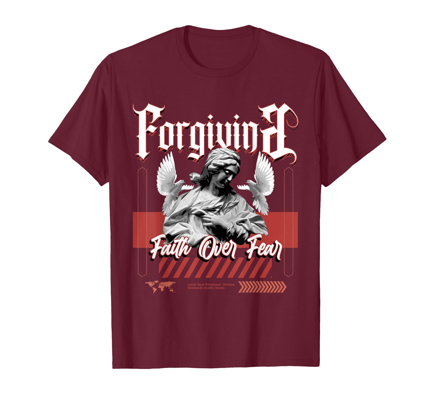 Faith Over Fear Dune Red 13s Matching Tee For Men Women T-Shirt