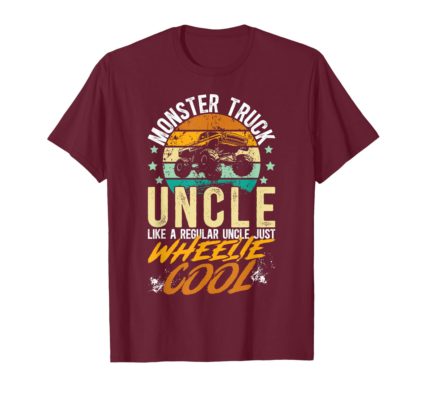 Monster Truck Uncle Wheelie Cool Monster Truck Uncle T-Shirt