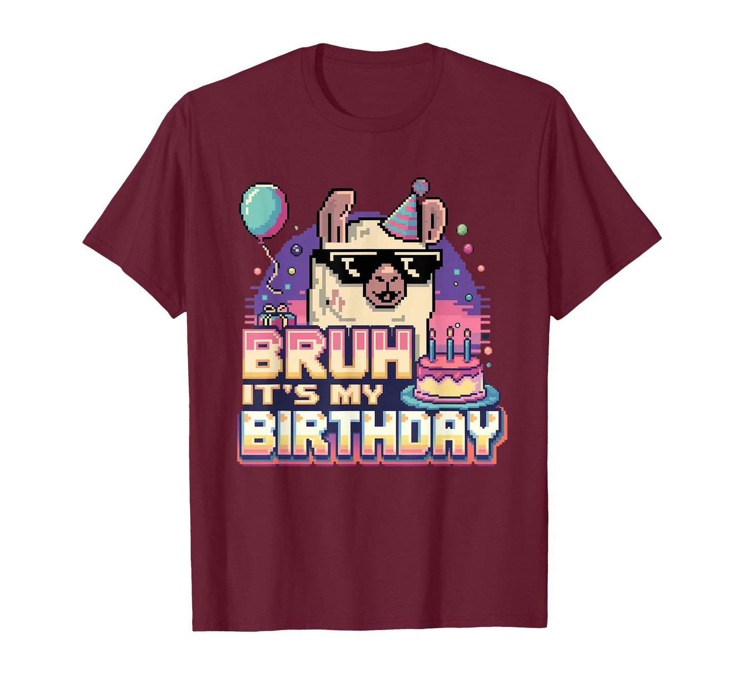 Bruh Its My Birthday Llama Pinata Party Bday Boy Girl Family T-Shirt