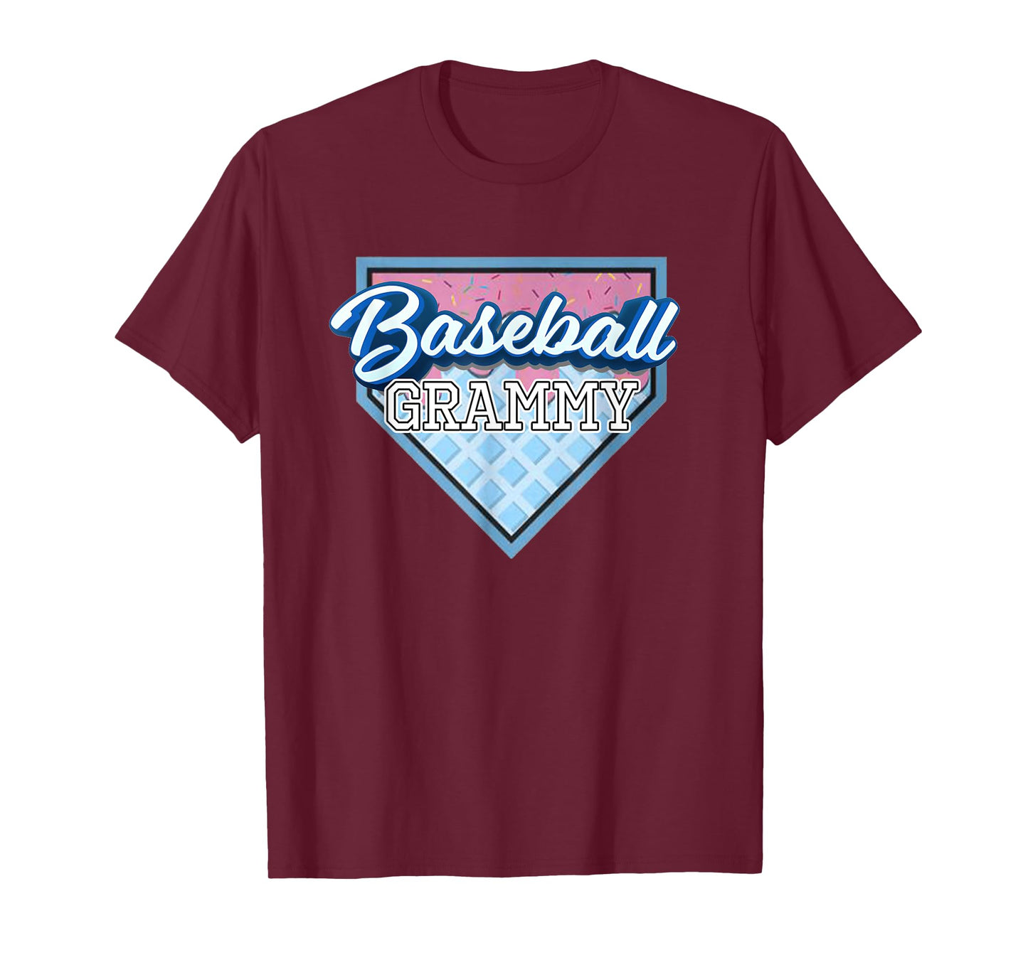 Baseball Grammy Ice Cream Drip Funny Baseball Mother's Day T-Shirt