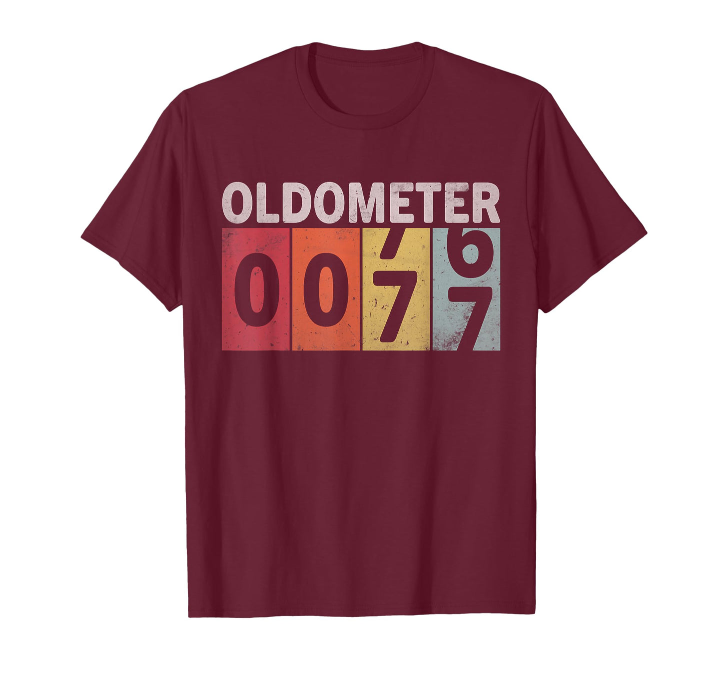 Oldometer 76-77 Funny 77 Years Old Birthday T-Shirt