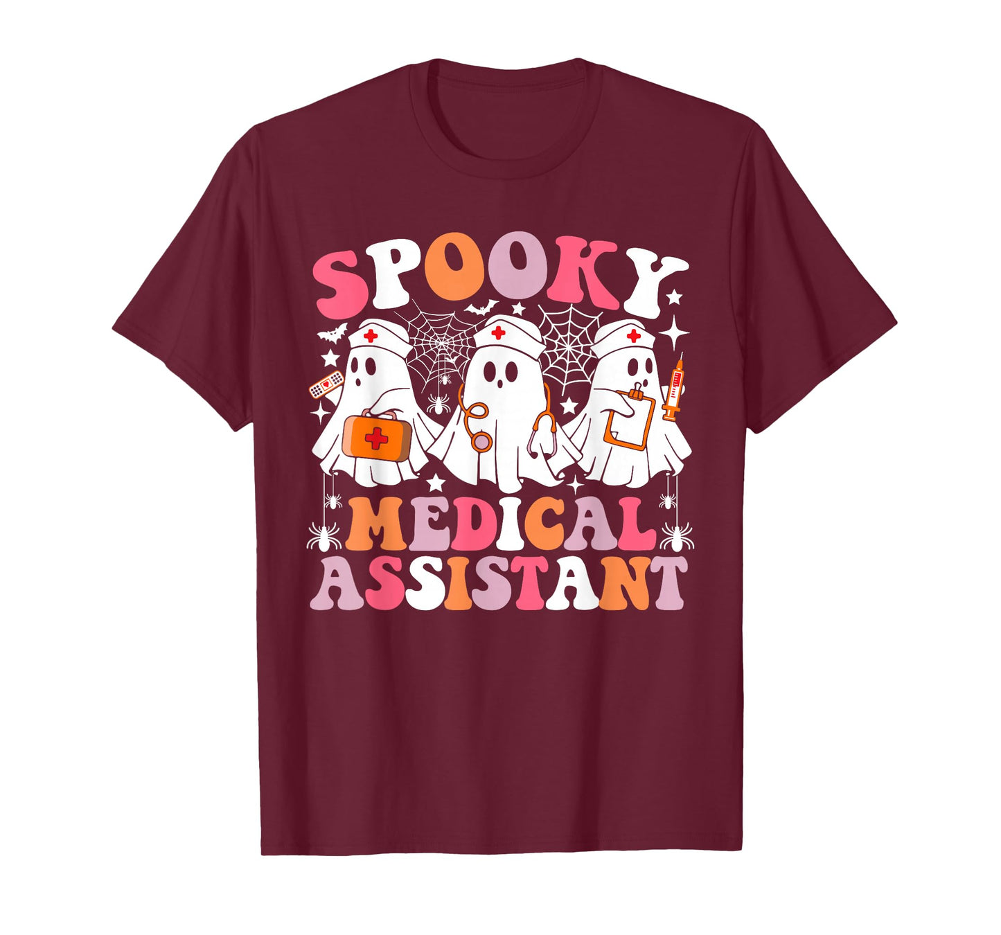 Spooky Medical Assistant Funny Ghost Halloween Costume T-Shirt