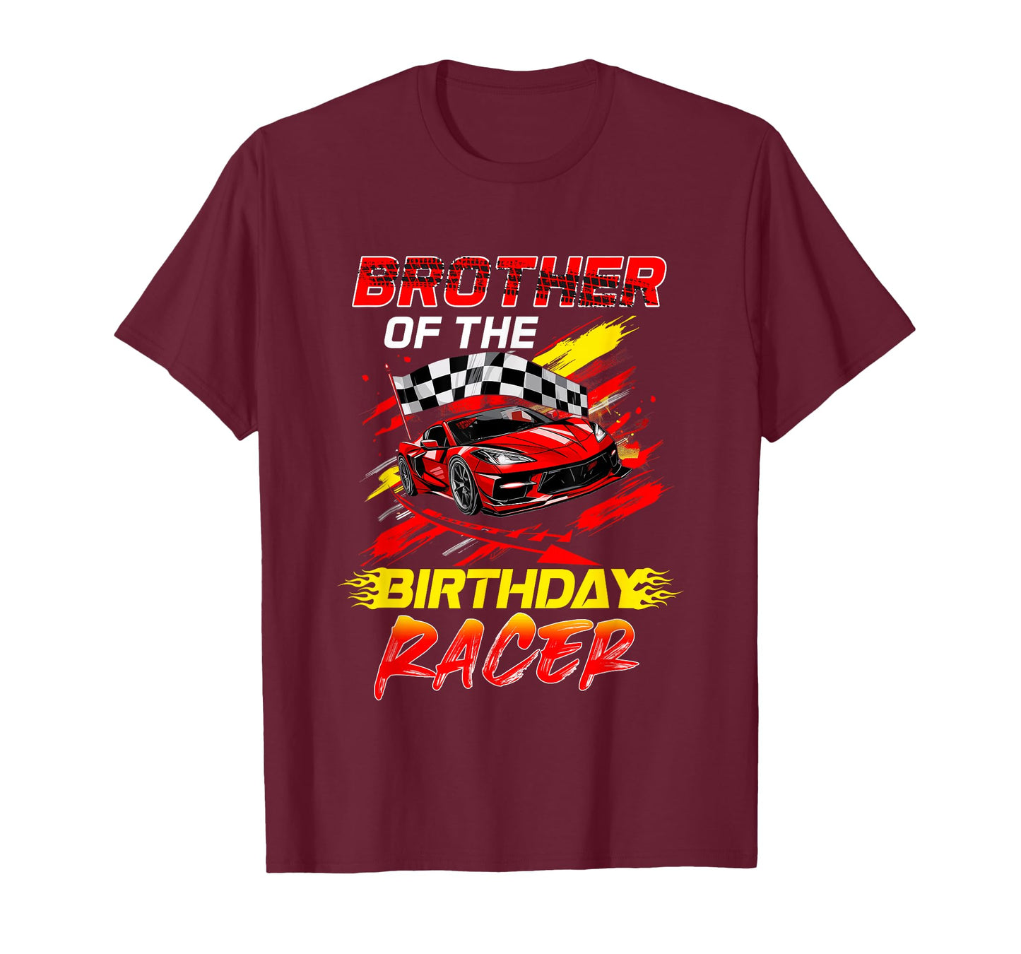 Brother Of The Birthday Racer Race Car Party Family Matching T-Shirt
