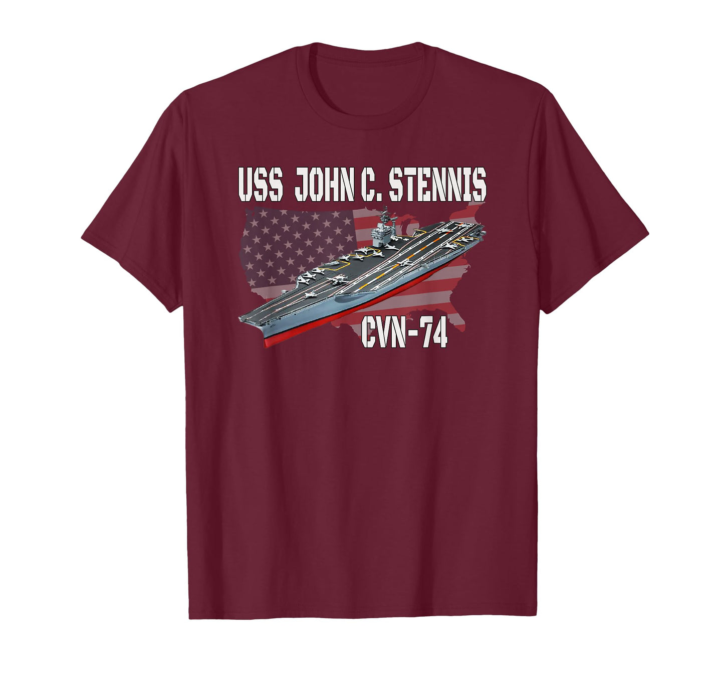 USS John C. Stennis CVN-74 Aircraft Carrier Veterans Day T-Shirt