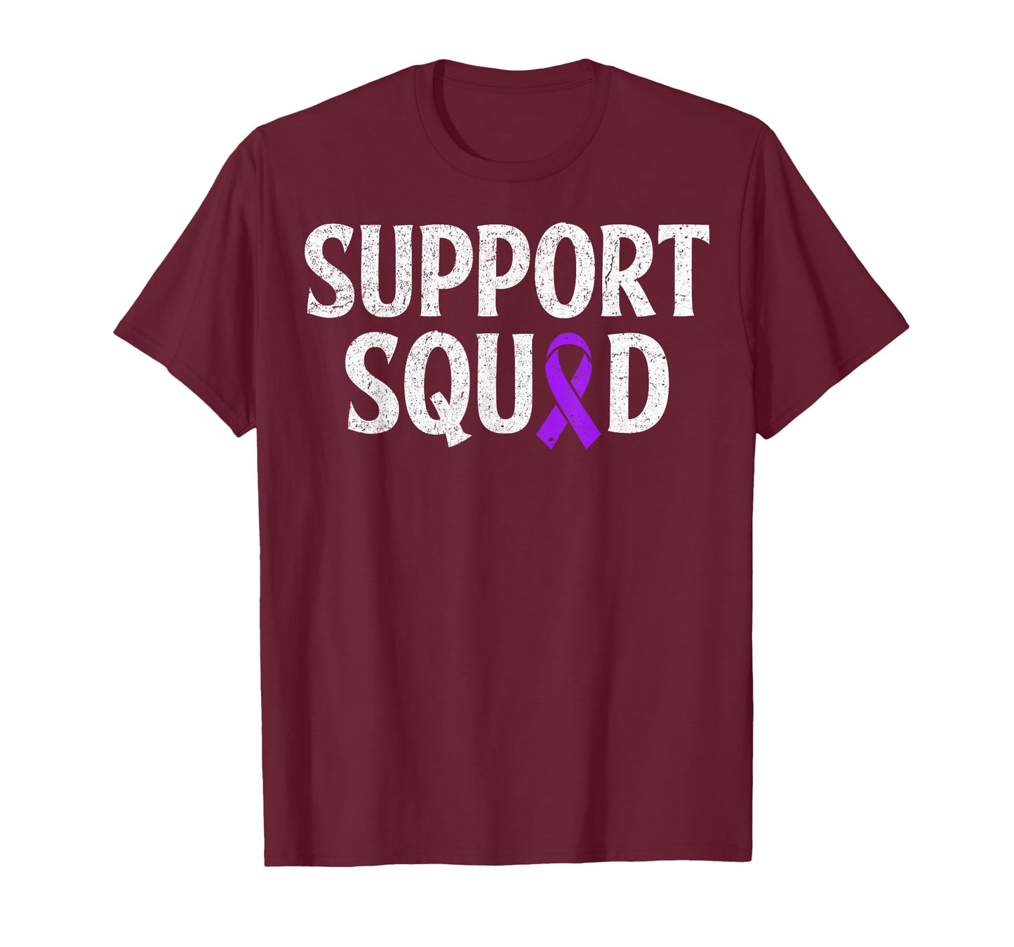 Purple Ribbon Support Squad Pancreatic Cancer Awareness T-Shirt