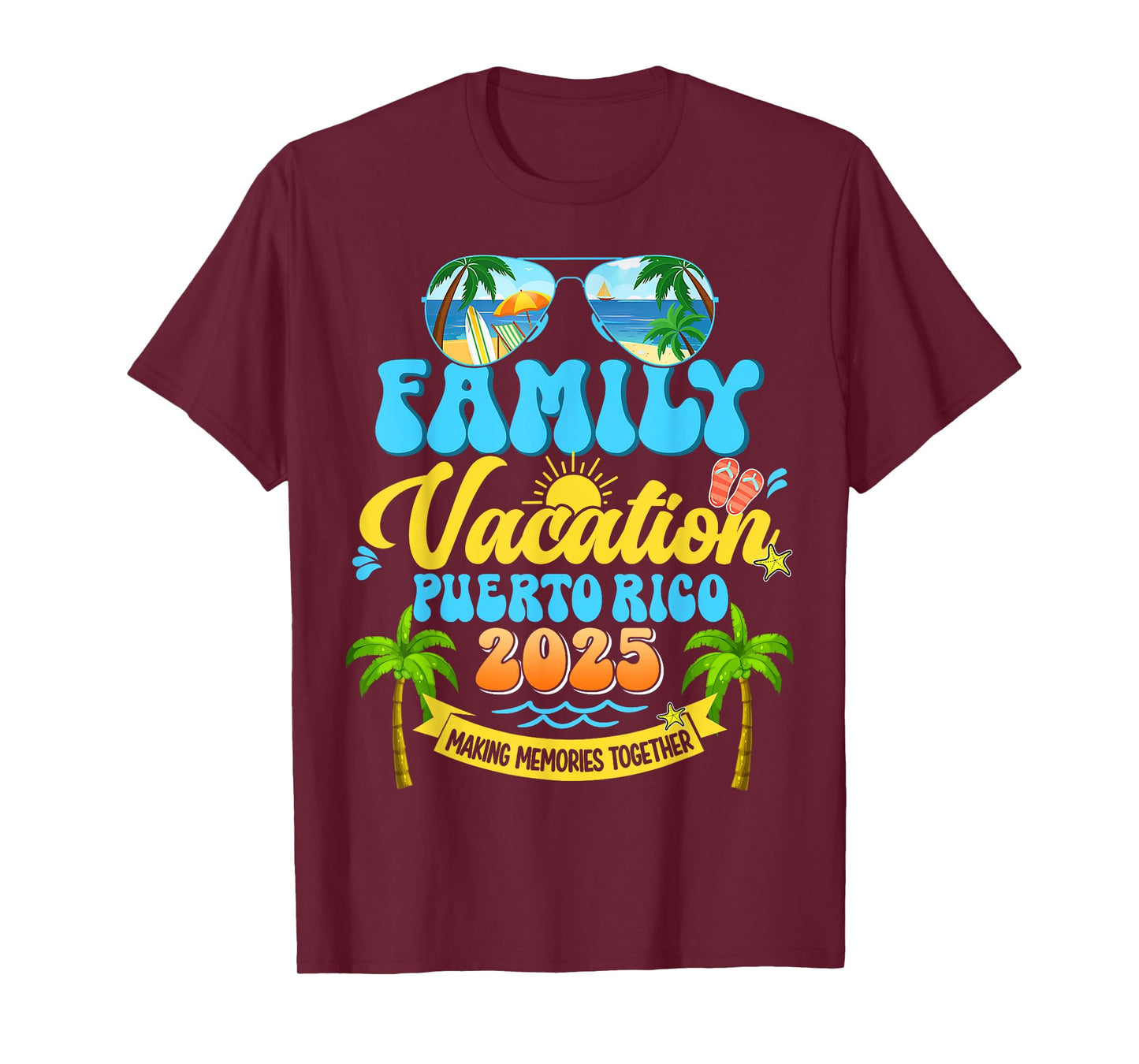 Funny Family Vacation Puerto Rico 2025 Making Memories Trip T-Shirt