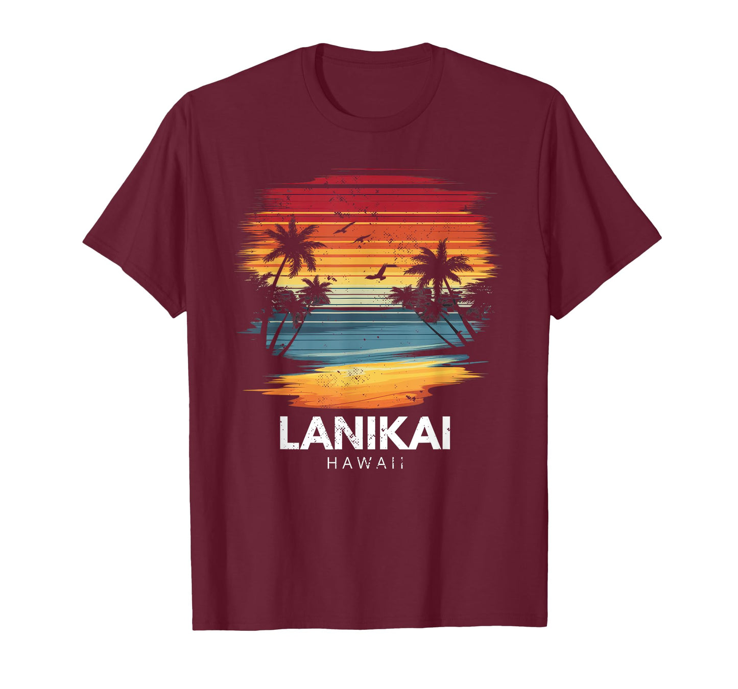 Lanikai Beach Hawaii Surfboard Surfing Vintage T-Shirt