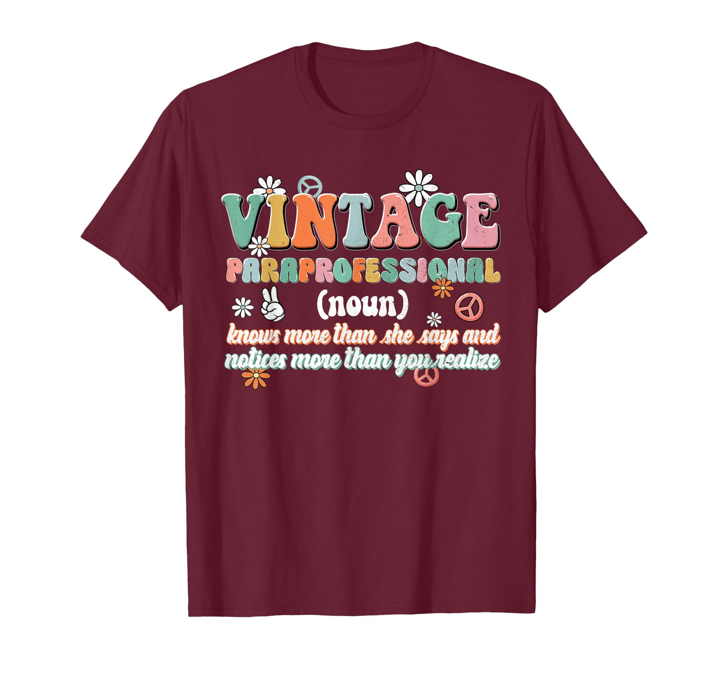 Vintage Paraprofessional Educator Intervention Teacher Women T-Shirt