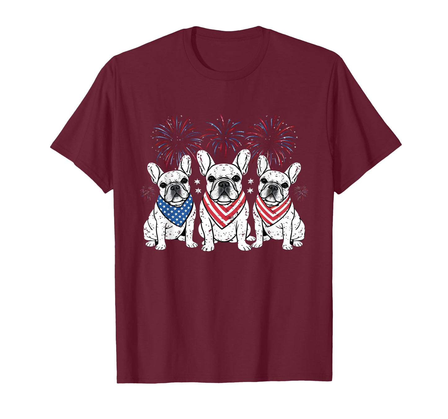 French Bulldog American Flag 4th Of July Independence Day T-Shirt