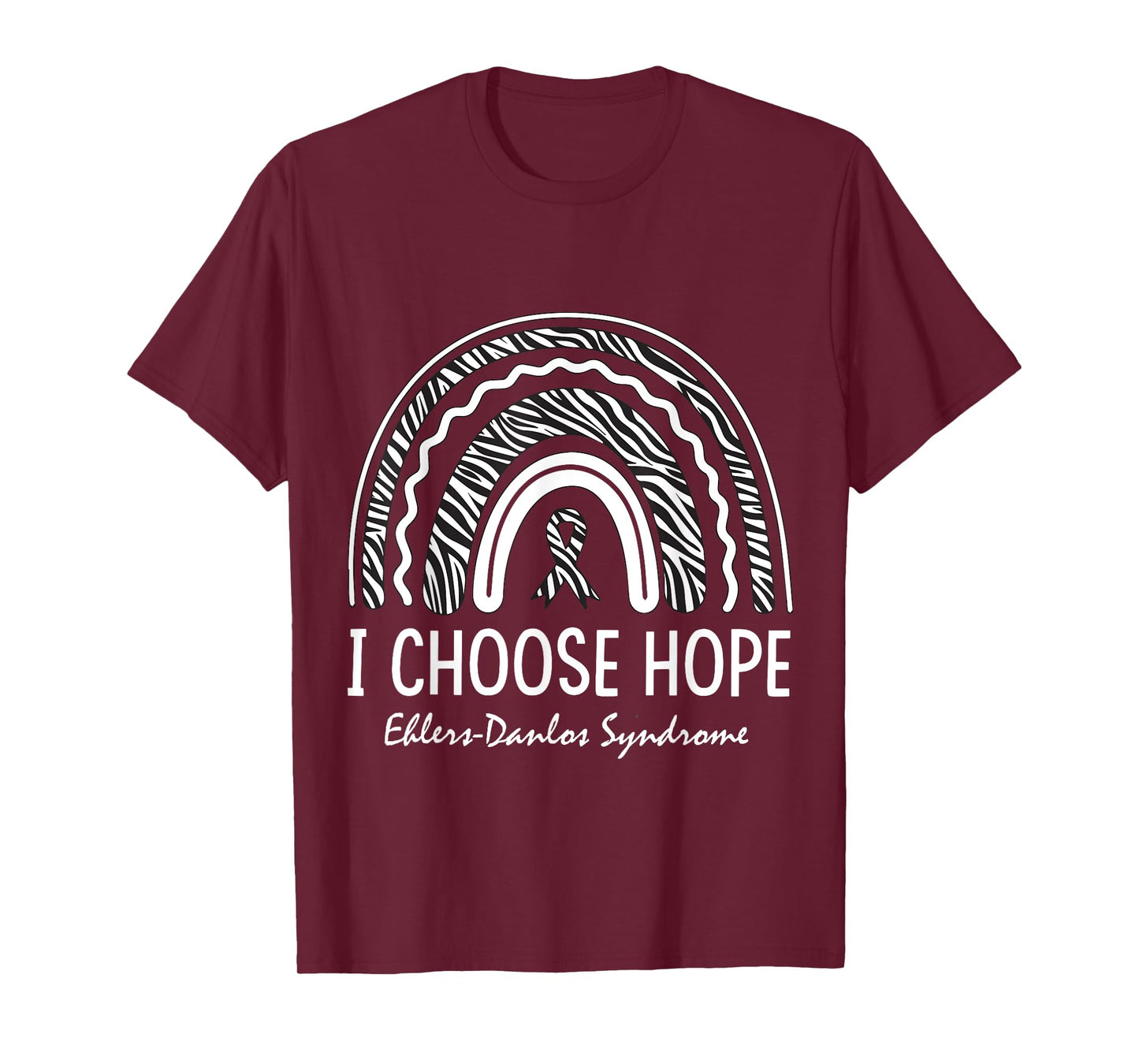 Ehlers-Danlos Syndrome EDS awareness zebra rainbow support T-Shirt